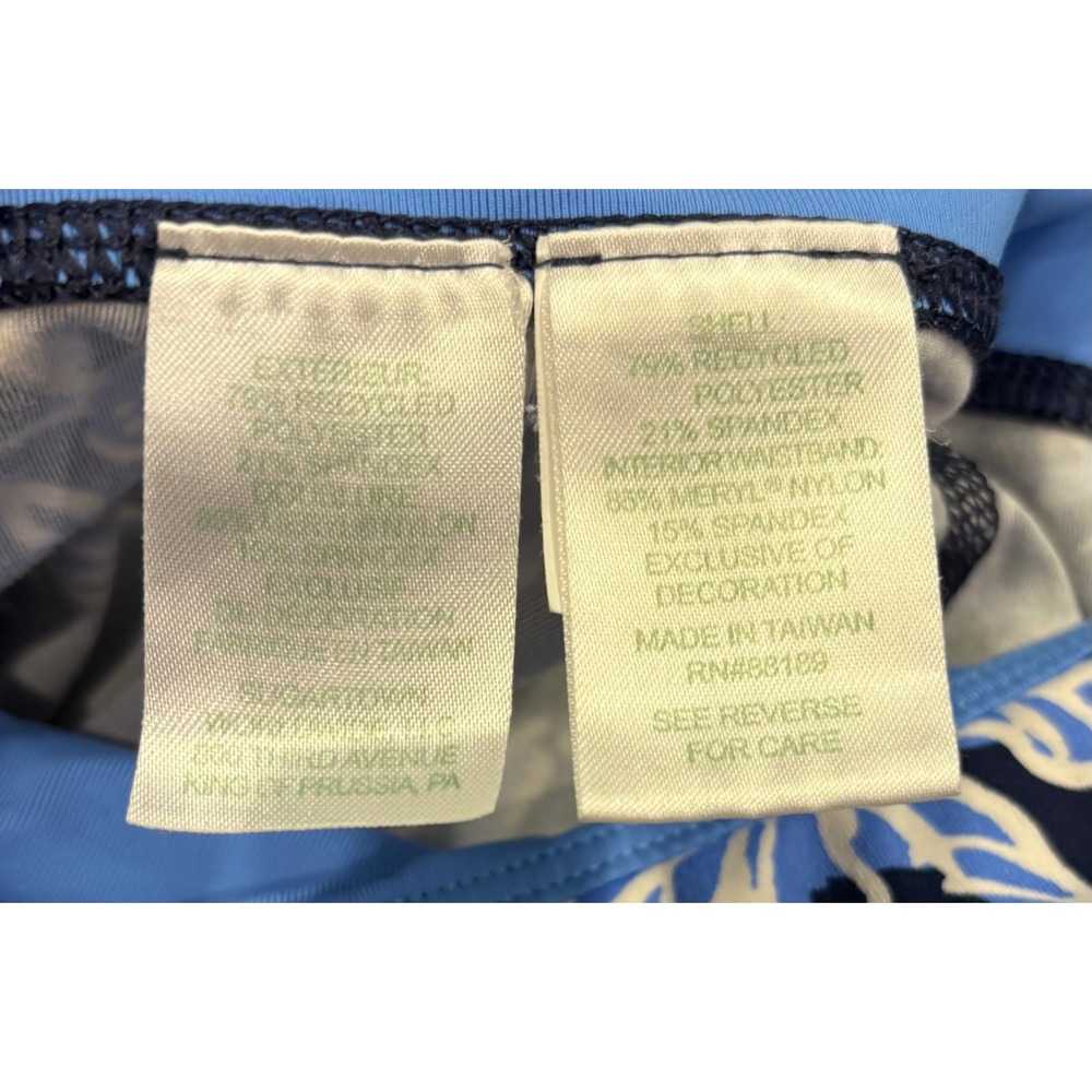 Lilly Pulitzer Luxletic Leggings M Navy Blue Sea You Soon Tropical Pocket 017812 - Picture 6 of 7